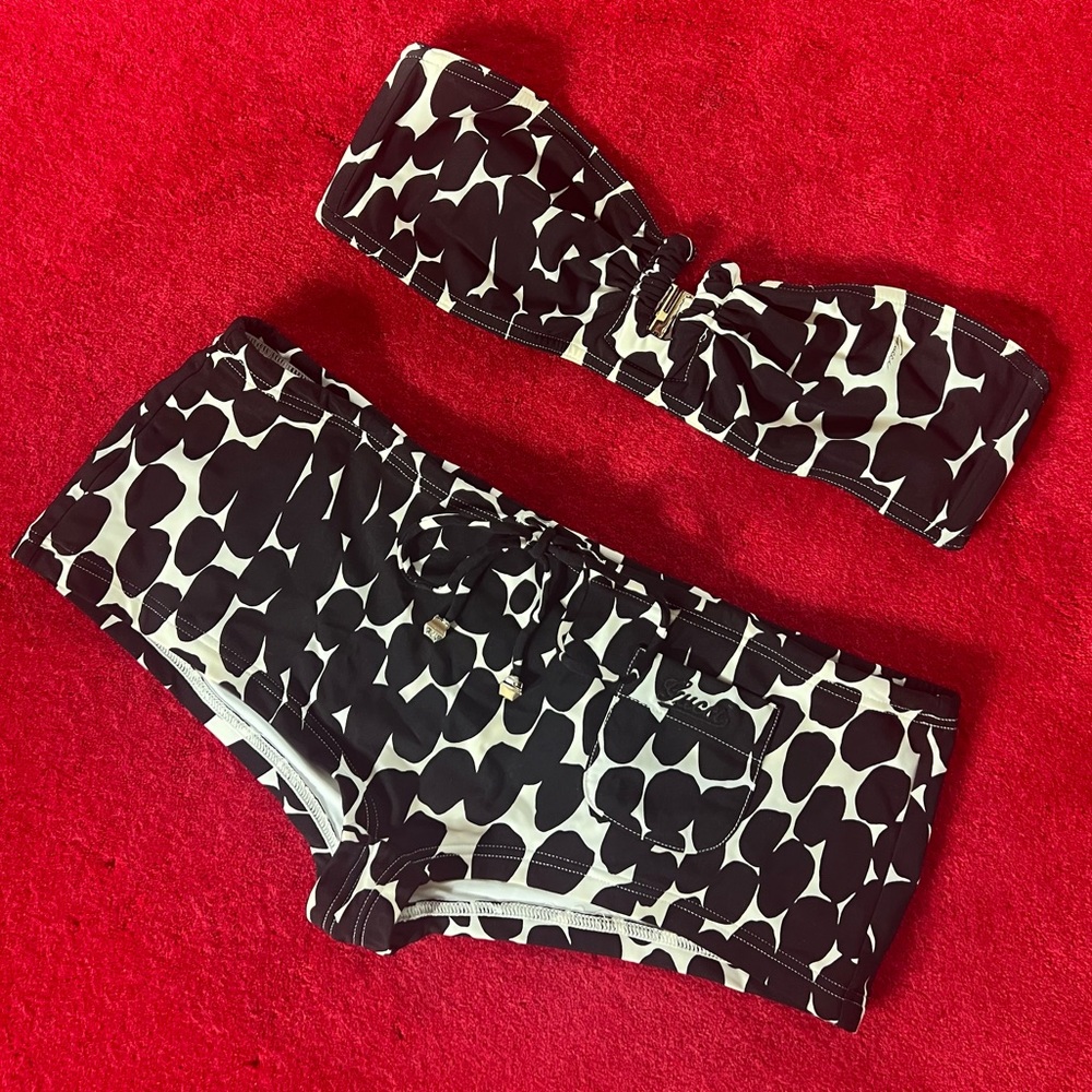 Gucci black and white bikini Small